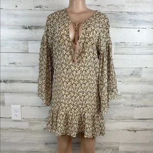 Vestido Storia From Anthropologie Micro Floral Boho Mangas Trompeta Para Mujer Talla M” - Imagen 1 de 10