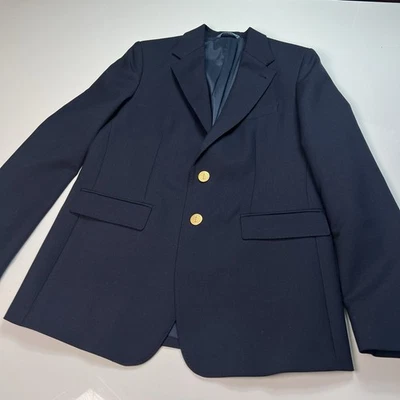 Blazer Vineyard Vines Niño Azul Marino Latón Logo Botones 100% Lana Forrado Talla 16 Foto 1 de 4