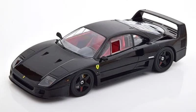 1:18 1987 Ferrari F40 LM Lightweight -- Black w/Red Interior -- KK-Scale - Image 1 of 4