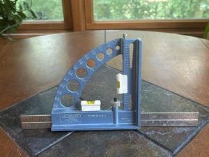 Vintage Stanley No. 125 Beam Compass Protractor Combination Square - USA Made - Picture 1 of 9