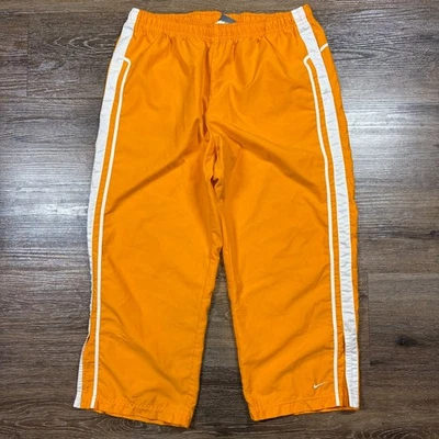 Calça de moletom Nike infantil L laranja atlética faixa lateral atlética casual - Imagem 1 de 4