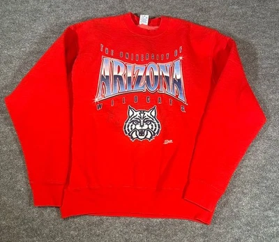 VTG Arizona Wildcats Red Graphic Pullover Sweater XL USA Made Salem Sportswear - Image 1 of 4