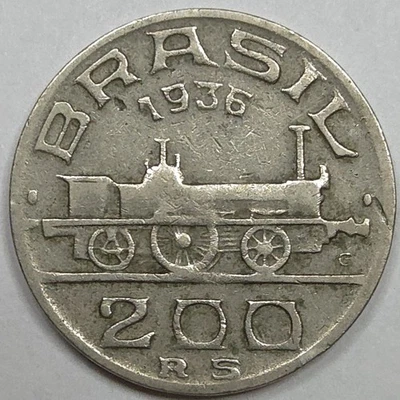 1936 Brazil 200 Reis (Lot#1) - Image 1 of 2