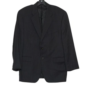 Vintage Lauren Ralph Lauren Suit Jacket Wool Cashmere Pinstripe Business 44R - Picture 1 of 8