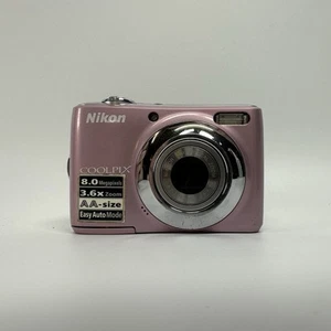 Nikon Coolpix L21 CCD Sensor 8.0MP Fully Working AA Battery Pink - Picture 1 of 10