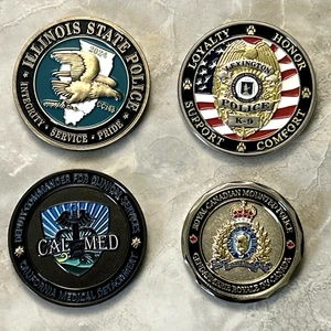 Police LEO-RCMP Original Challenge Coin Collection (4 Coins Total) - Picture 1 of 10