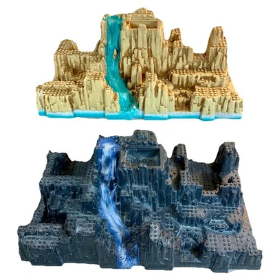 Mega Bloks Pyrates Lote 2 Isla del Tesoro Pirata con Base Cascada Montaña Gris Foto 1 de 4