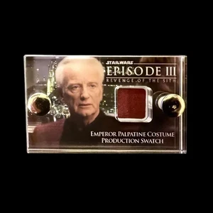 Movie Prop mini display v2Palpatine Star Wars E3 production costume fabric & COA - Bild 1 von 2