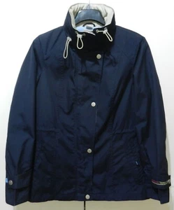 Weather Tamer vintage women's navy full-zip & snap hooded rain coat Size Small - Picture 1 of 17
