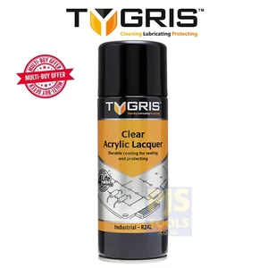 Tygris R242 400ml clear acrylic lacquer film coating & sealing spray - Picture 1 of 3