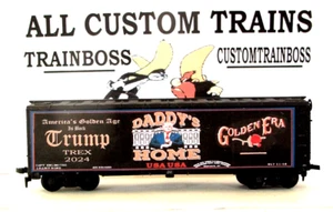 HO SCALE CUSTOM LETTERED GOLDEN AGE TRUMP TRAIN 2024  REEFER ALSO AVAIL O 🎩🎩🎩 - Picture 1 of 15