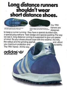 VINTAGE 1981 Adidas TRX Trainer Shoes Print Ad - Picture 1 of 1