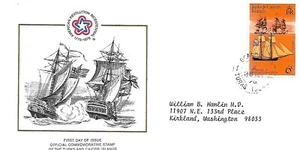 TURKS & CAICOS 1976 FIRST DAY COVER AMERICAN BICENTENNIAL SCHOONER SHIP - Picture 1 of 2