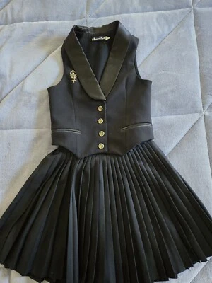 Conjunto de 2 Chaleco y Falda Plisada Niñas 10-12 Y Negro Foto 1 de 4