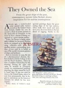 JOHN STOBART, "Comtemporary Marine Painter": Original 1979 Magazine Cutting - Bild 1 von 1