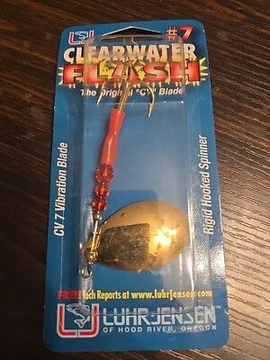 Luhr Jensen Clearwater Flash #7 - GEN 24K GOLD Rigid Hooked Spinner - Image 1 of 4