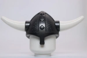 Lego Pearl Dark Gray Minifig Headgear Helmet Viking with Side Holes - Picture 1 of 1