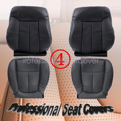 For 2009 2010 2011-2014 Ford F150 Driver & Passenger Leather Seat Cover Black - Image 1 of 4