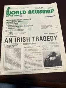 World Newsmap 1981 edición en el extranjero; una tragedia irlandesa TX - Imagen 1 de 4