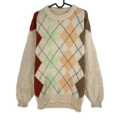 Cosby Vintage Rétro 90s Marron Clair Argile Pull Taille L - Photo 1/4