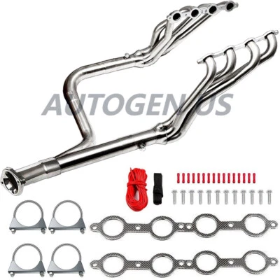 Long Tube Headers w/Y-Pipe for 99-06 LS Based Vortec 4.8/5.3/6.0 for GM Truck - Image 1 of 4