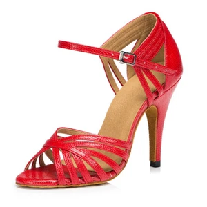 Women Dance Shoes Prom Party Ballroom Latin Tango Salsa Wedding Heels Sandals 3C - Picture 1 of 18