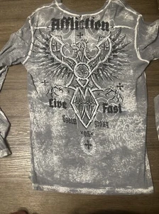 Affliction Long Sleeve Shirt Mens Large - Picture 1 of 9