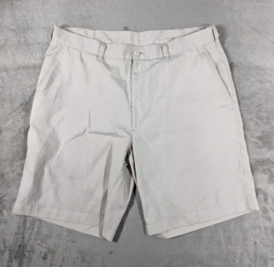 Pantalones Cortos Alan River Para Hombres 36 Blanco Tostado Chinos Frente Plano Informales Relajados Golf Foto 1 de 4