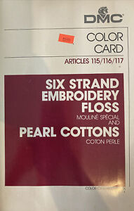 Vintage1987 DMC Color Card W-200A Six Strand Embroidery Floss; Pearl Cottons 