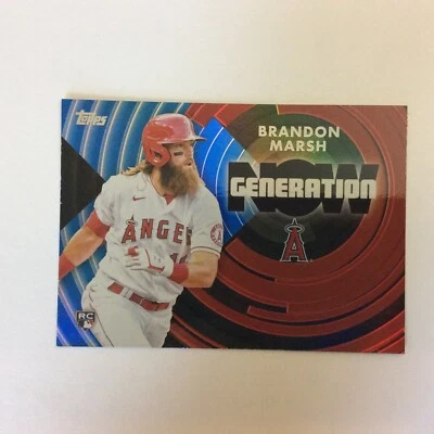 2022 Topps Series 2 Generation Now GN-31 Brandon Marsh RC Angels Blue Parallel - Image 1 of 2