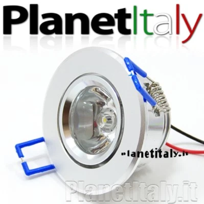 Faretto led punto luce 1x5w foro incasso 5 cm luce bianco naturale led spot 5w - Immagine 1 di 4