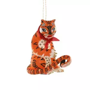 ADORNO TIBETANO TIBETANO 4" Hecho a Mano Papel Maché Animal Auspicioso Árbol de Navidad - Imagen 1 de 2