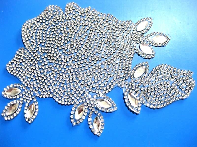 Hotfix Strass Bügelbild Rose Blume Applikation zum Aufbügeln ca.10 x 14 cm  BB8E - Bild 1 von 3