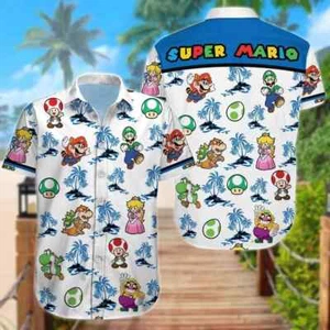 Super Mario 3D HAWAII SHIRT Mother Day Gift All Over Print Best Price Us Size - Picture 1 of 3
