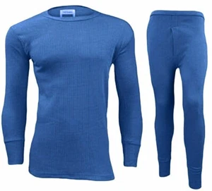 Set completo camicia e fondo uomo termico lungo Johns intimo manica lunga/mezza - Foto 1 di 14