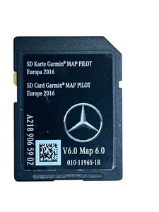 Tarjeta SD 2016 navegación por satélite Mercedes Garmin Map Pilot V6.0 Reino Unido Europa A2189065902 - Imagen 1 de 1