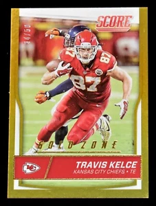 2016 Panini Score Travis Kelce #163 Gold Zone Holo Foil 34/50 Kansas City Chiefs - Picture 1 of 3