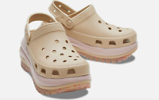CROCS Mega Crush Platform in Chai Beige and Pink Speckles WOMEN SIZE 6 NEW W/O T