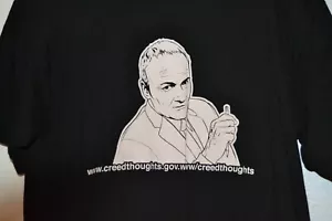 Creed Thoughts The Office - Sitio web - Camiseta Unisex para hombre XL Black/Tan HTF Vtg - Imagen 1 de 5
