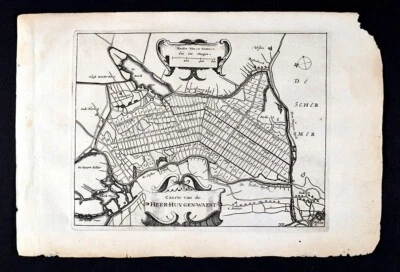 1696 Colom Map Heer Huygen Waert Heerhugowaard Holland Agriculture Fields - Image 1 of 4