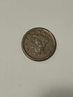 1856 Slanting 5 Braided Hair Large Cent Fine Copper Coin