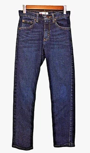 Mädchen Jugend Wrangler Jeans Größe 12 schmal gerade dunkle Waschung verstellbarer Bund - Bild 1 von 5