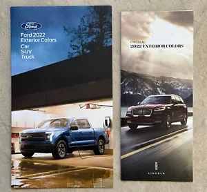 * NUEVO PAR * 2022 Lincoln / 2022 FORD COCHE / CAMIÓN PINTURA COLOR CHIP FOLLETO - Imagen 1 de 2
