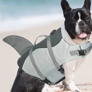 Pet Dog Life Jacket Float Swimming Durable Safety Vest Lifesaver w/ PULL Handle - Picture 1 of 19