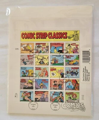 Comic Strip Classics Stamp Sheet USPS #9542 First Day of Issue Souvenir Page - Image 1 of 4
