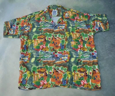 Vintage RARE  Ocean Current 100% Rayon Men's Hawaiian Shirt Size M. - Image 1 of 4