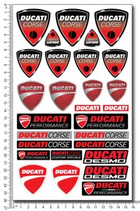 DUCATI corse juego de calcomanías para moto 6x10'' 28 pegatinas 899 1199 Diavel Laminado - Imagen 1 de 3