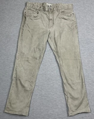Calvin Klein Jeans Mens Khaki Dusty Green Denim Mid Rise Straight Leg Size 36X30 - Image 1 of 4