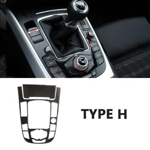RHD Center Console Gear Shift Panel Carbon Black Cover Trim For Audi A4L A5 Q5 - Picture 1 of 7