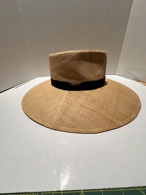 Tommy Bahama Mujer Rafia Natural Paja Banda Negra Talla Única Foto 1 de 4